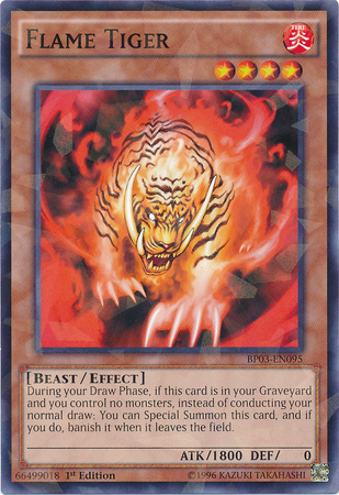 Flame Tiger (Shatterfoil) [BP03-EN095] Rare | Galactic Gamez