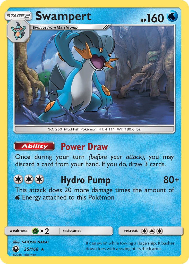 Swampert (35/168) (Theme Deck Exclusive) [Sun & Moon: Celestial Storm] | Galactic Gamez