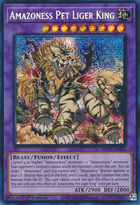 Amazoness Pet Liger King [MP23-EN224] Prismatic Secret Rare | Galactic Gamez