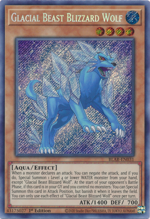 Glacial Beast Blizzard Wolf [BLAR-EN031] Secret Rare | Galactic Gamez