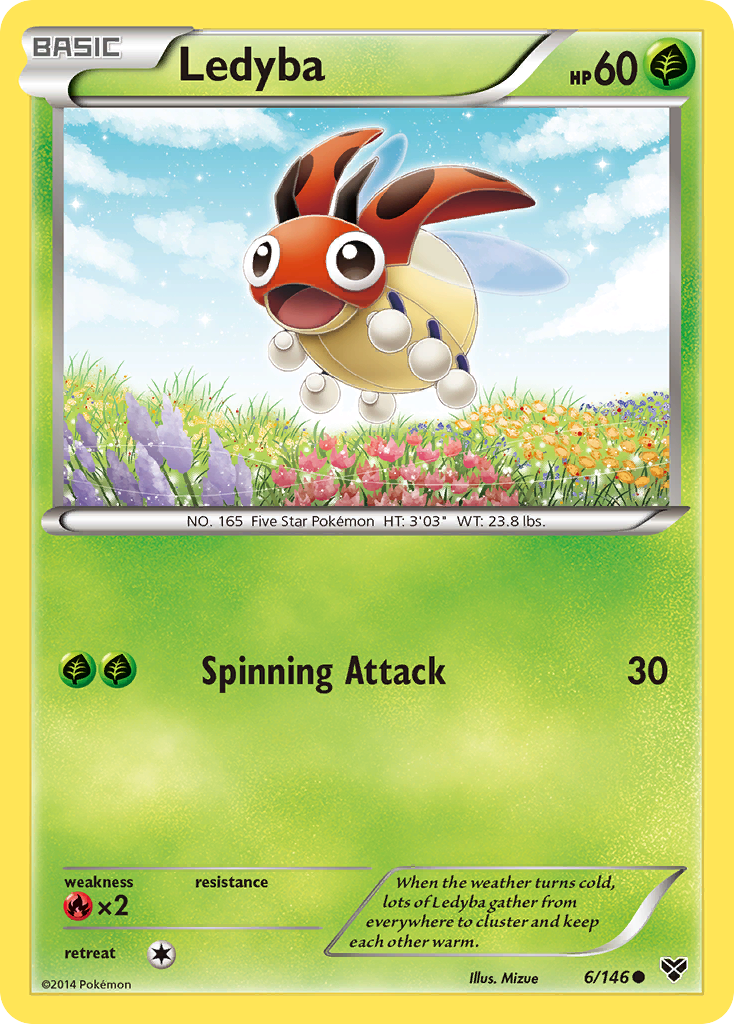 Ledyba (6/146) [XY: Base Set] | Galactic Gamez