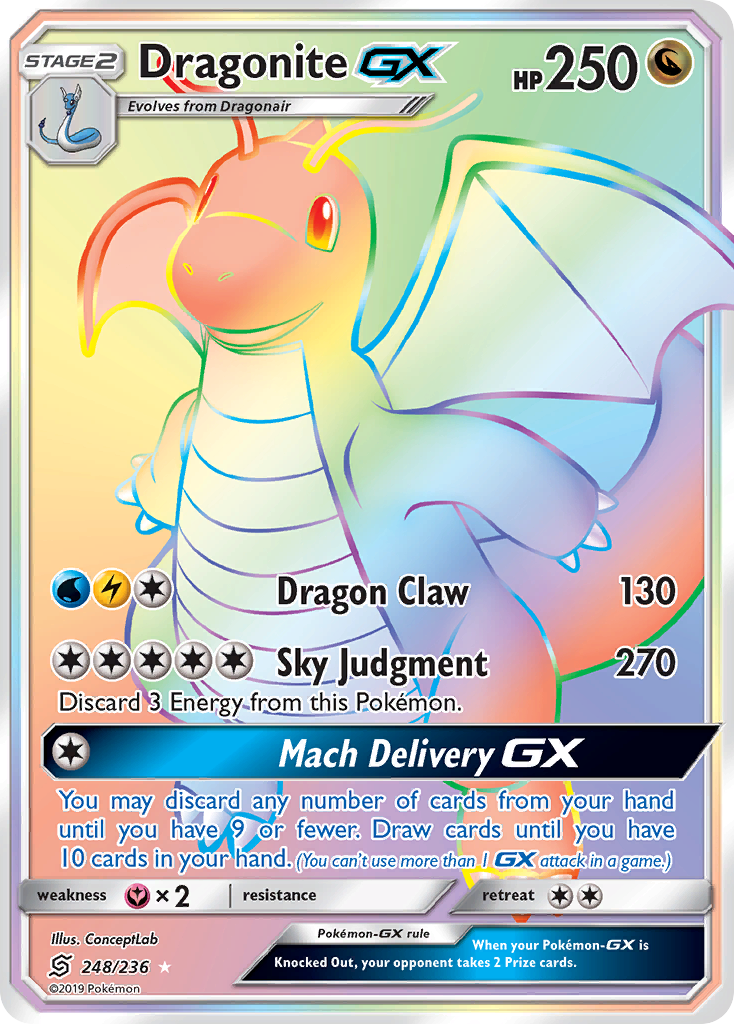 Dragonite GX (248/236) [Sun & Moon: Unified Minds] | Galactic Gamez