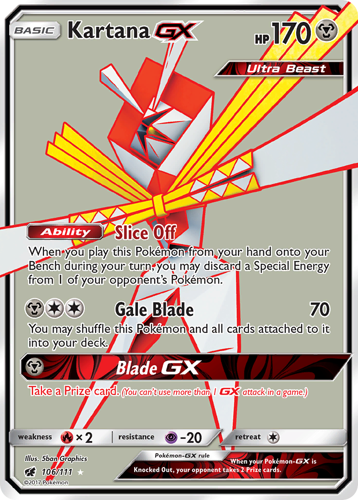 Kartana GX (106/111) [Sun & Moon: Crimson Invasion] | Galactic Gamez