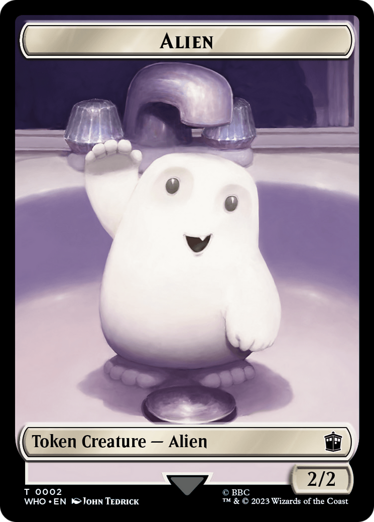 Alien // Mark of the Rani Double-Sided Token [Doctor Who Tokens] | Galactic Gamez