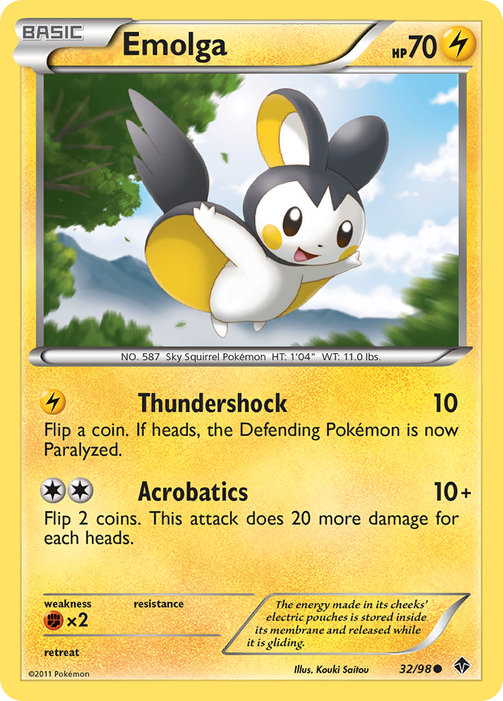 Emolga (32/98) [Black & White: Emerging Powers] | Galactic Gamez