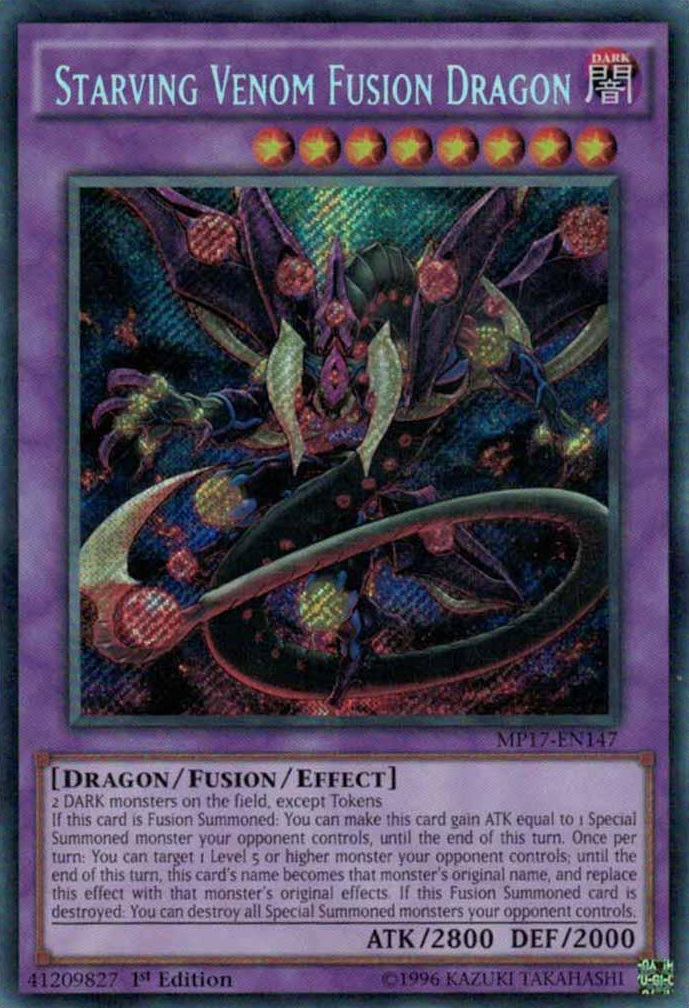 Starving Venom Fusion Dragon [MP17-EN147] Secret Rare | Galactic Gamez