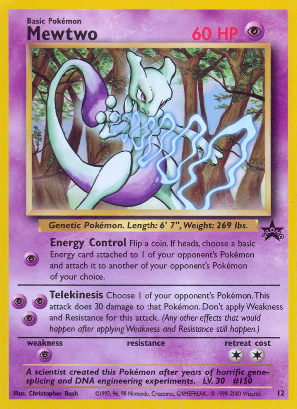 Mewtwo (12) [Wizards of the Coast: Black Star Promos] | Galactic Gamez