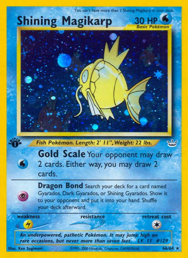 Shining Magikarp (66/64) [Neo Revelation 1st Edition] | Galactic Gamez