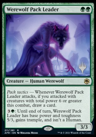 Werewolf Pack Leader (Promo Pack) [Dungeons & Dragons: Adventures in the Forgotten Realms Promos] | Galactic Gamez