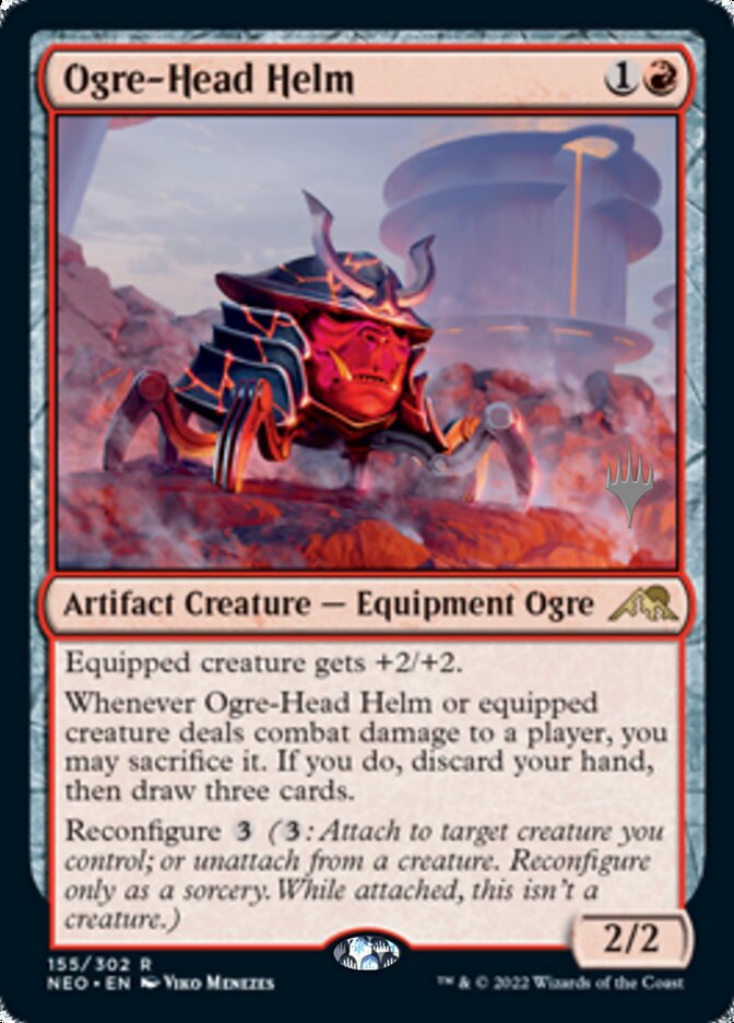 Ogre-Head Helm (Promo Pack) [Kamigawa: Neon Dynasty Promos] | Galactic Gamez