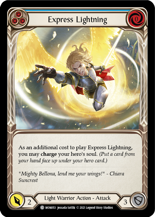 Express Lightning (Blue) [MON053] 1st Edition Normal | Galactic Gamez