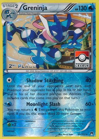 Greninja (40/122) (League Promo 2nd Place) [XY: BREAKpoint] | Galactic Gamez