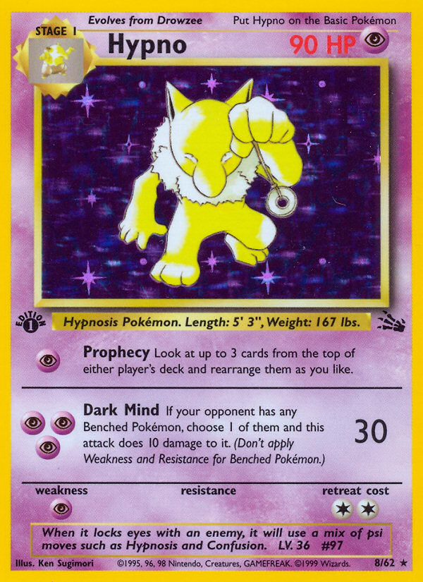 Hypno (8/62) [Fossil 1st Edition] | Galactic Gamez