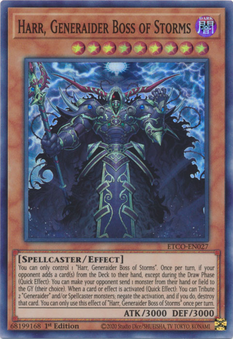 Harr, Generaider Boss of Storms [ETCO-EN027] Super Rare | Galactic Gamez