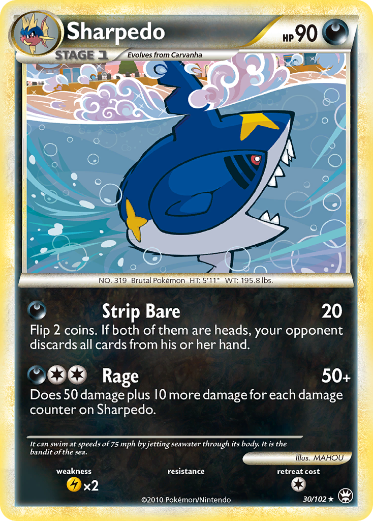 Sharpedo (30/102) [HeartGold & SoulSilver: Triumphant] | Galactic Gamez