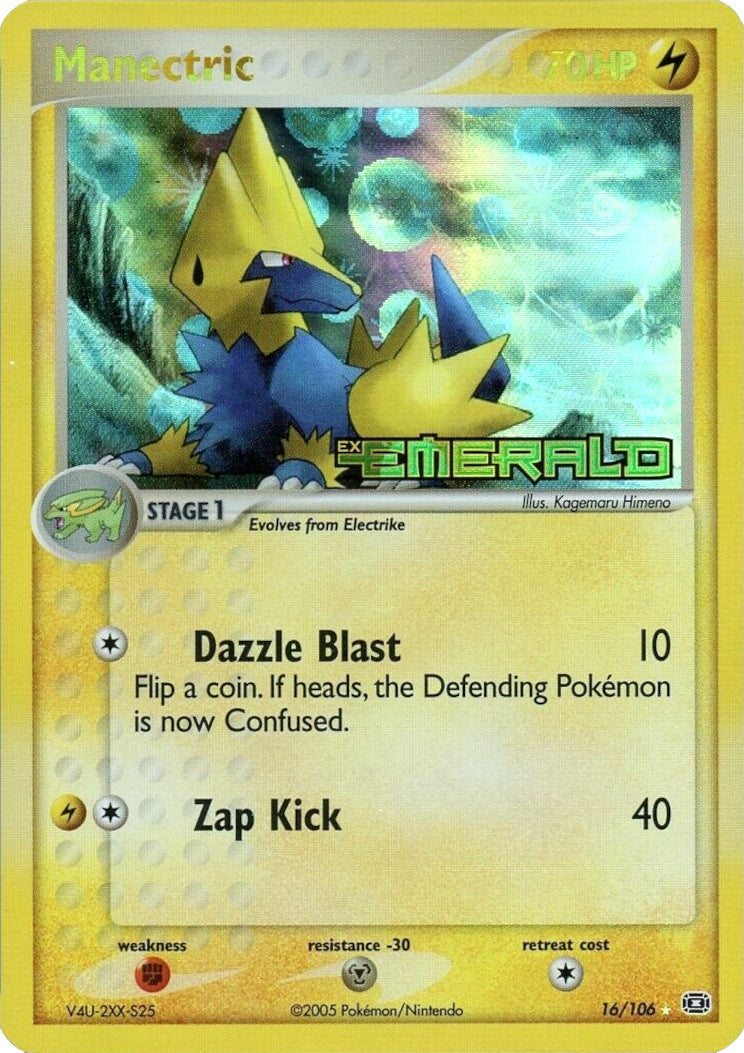 Manectric (16/106) (Stamped) [EX: Emerald] | Galactic Gamez