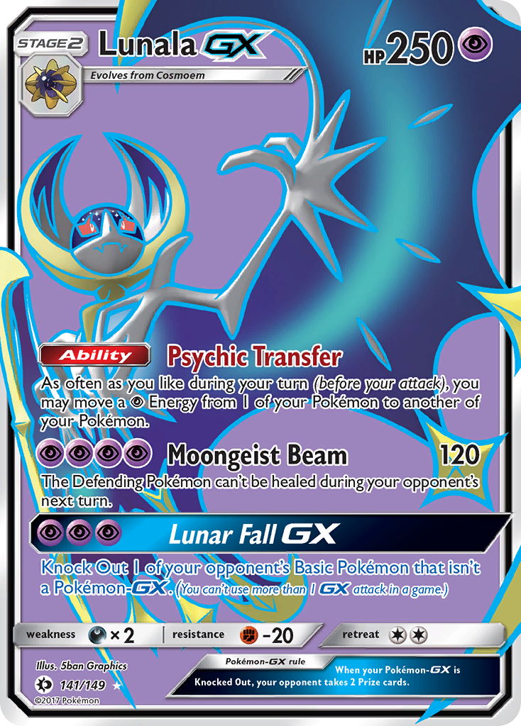 Lunala GX (141/149) [Sun & Moon: Base Set] | Galactic Gamez