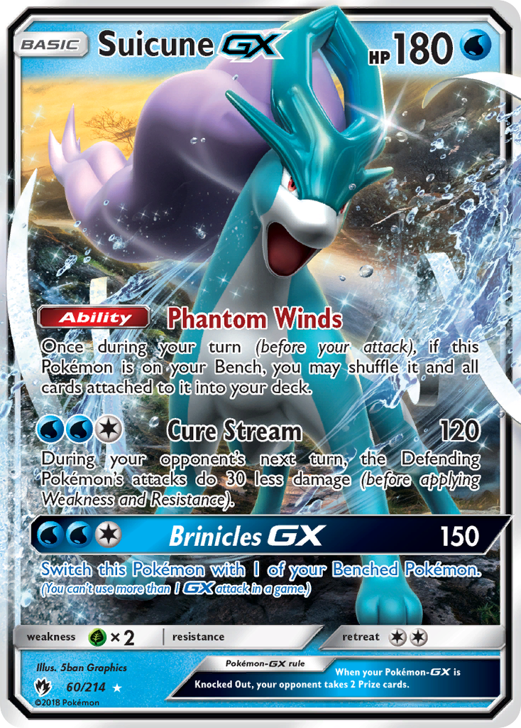 Suicune GX (60/214) [Sun & Moon: Lost Thunder] | Galactic Gamez