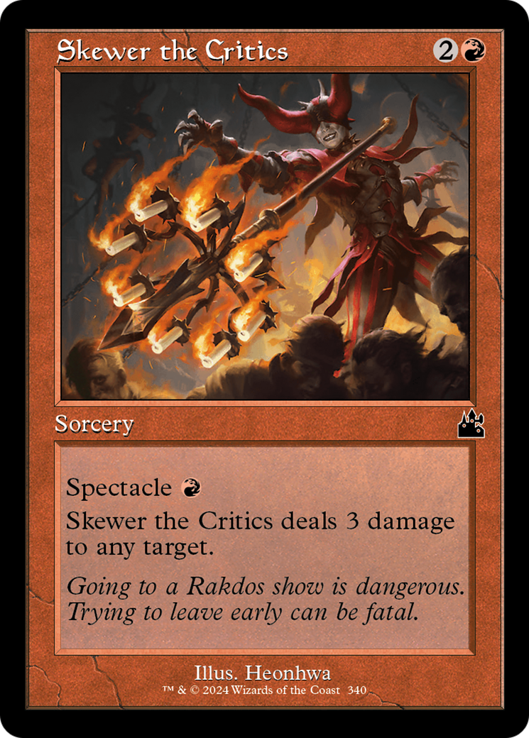 Skewer the Critics (Retro Frame) [Ravnica Remastered] | Galactic Gamez