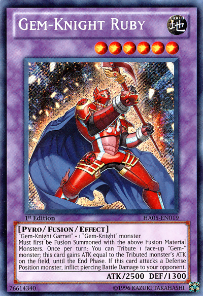 Gem-Knight Ruby [HA05-EN019] Secret Rare | Galactic Gamez