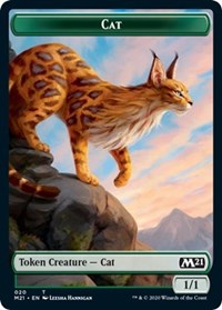 Cat (020) // Zombie Double-sided Token [Core Set 2021 Tokens] | Galactic Gamez