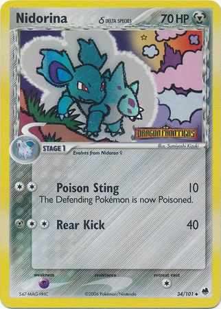 Nidorina (34/101) (Delta Species) (Stamped) [EX: Dragon Frontiers] | Galactic Gamez