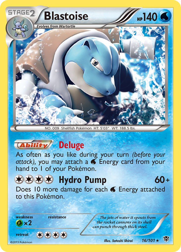 Blastoise (16/101) (Cosmos Holo) (Blister Exclusive) [Black & White: Plasma Blast] | Galactic Gamez