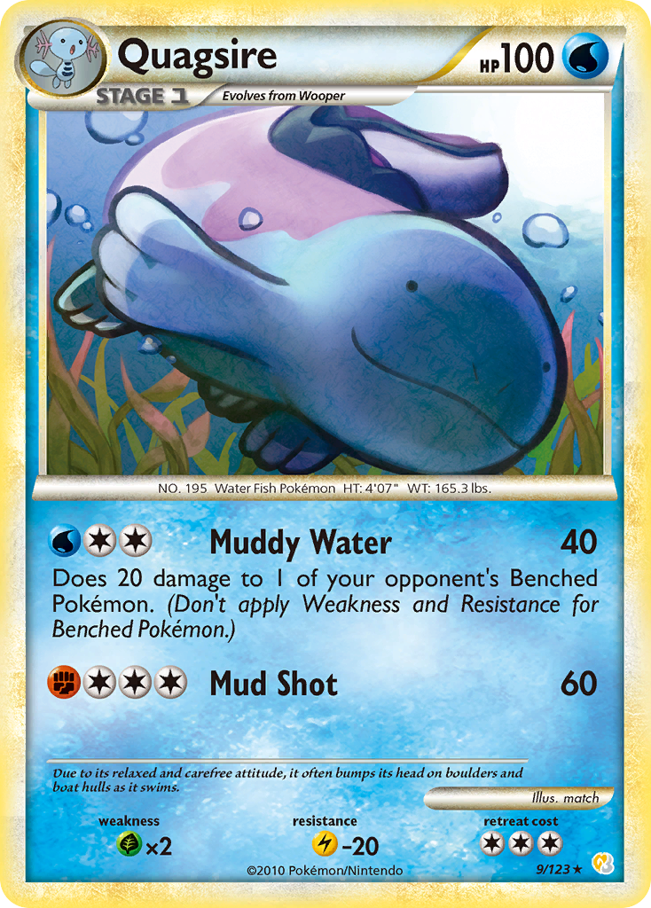 Quagsire (9/123) [HeartGold & SoulSilver: Base Set] | Galactic Gamez