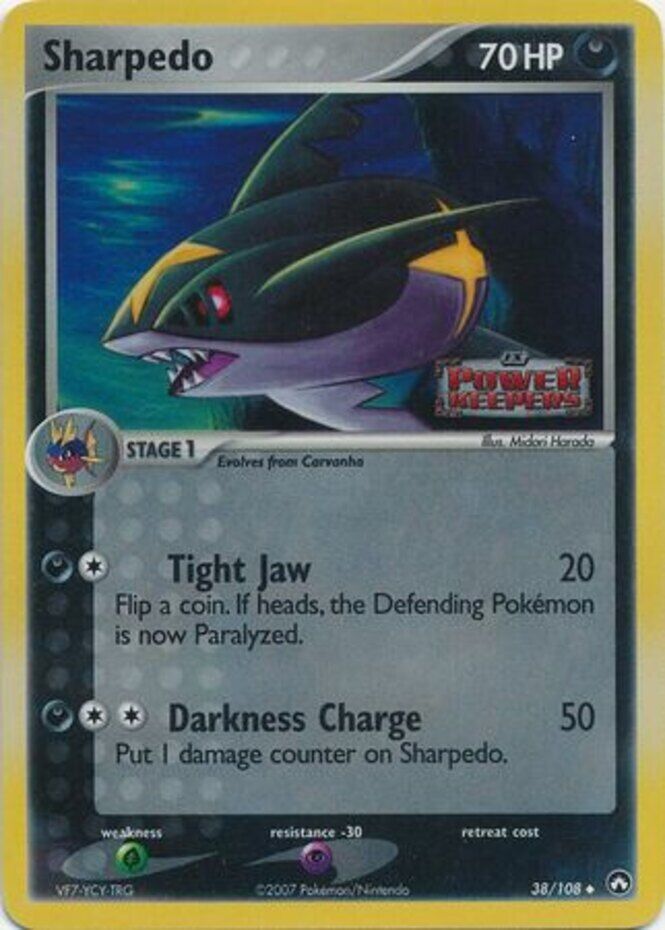 Sharpedo (38/108) (Stamped) [EX: Power Keepers] | Galactic Gamez