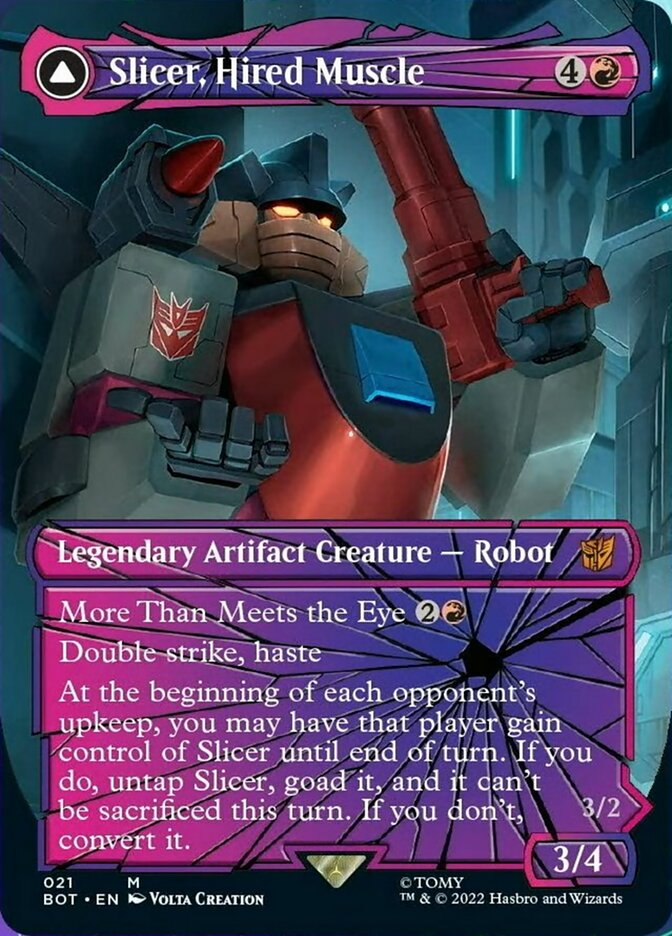 Slicer, Hired Muscle // Slicer, High-Speed Antagonist (Shattered Glass) [Universes Beyond: Transformers] | Galactic Gamez