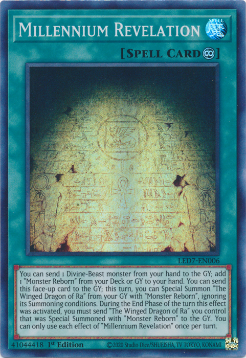 Millennium Revelation [LED7-EN006] Super Rare | Galactic Gamez