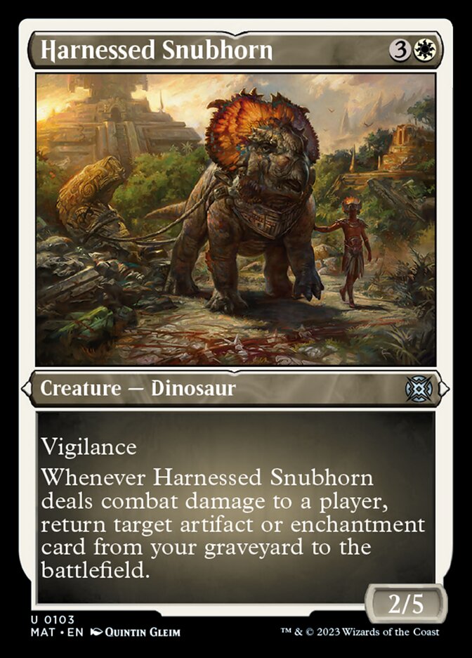 Harnessed Snubhorn (Foil Etched) [March of the Machine: The Aftermath] | Galactic Gamez