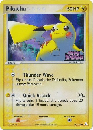 Pikachu (78/110) (Stamped) [EX: Holon Phantoms] | Galactic Gamez