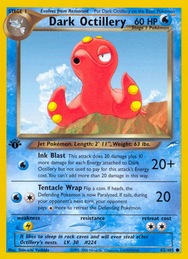 Dark Octillery (62/105) [Neo Destiny 1st Edition] | Galactic Gamez