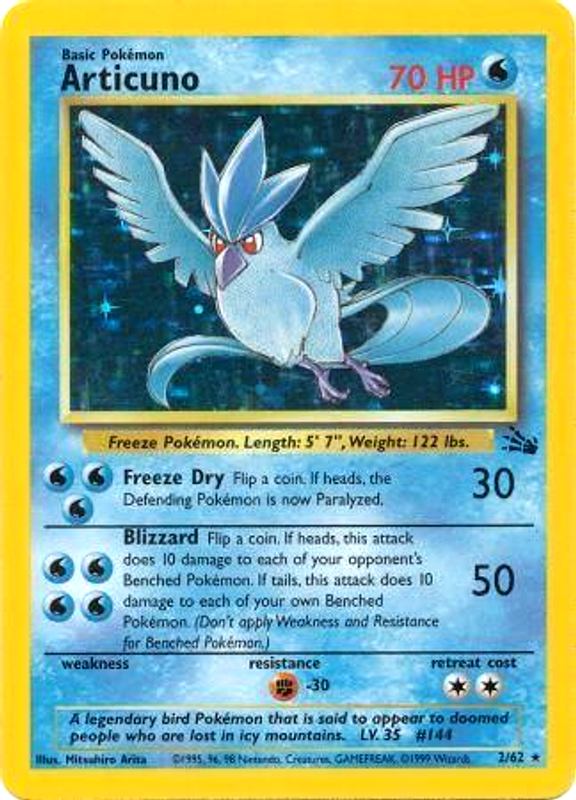 Articuno (2/62) [Fossil Unlimited] | Galactic Gamez