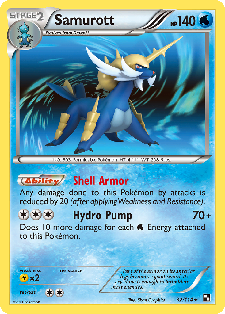 Samurott (32/114) [Black & White: Base Set] | Galactic Gamez