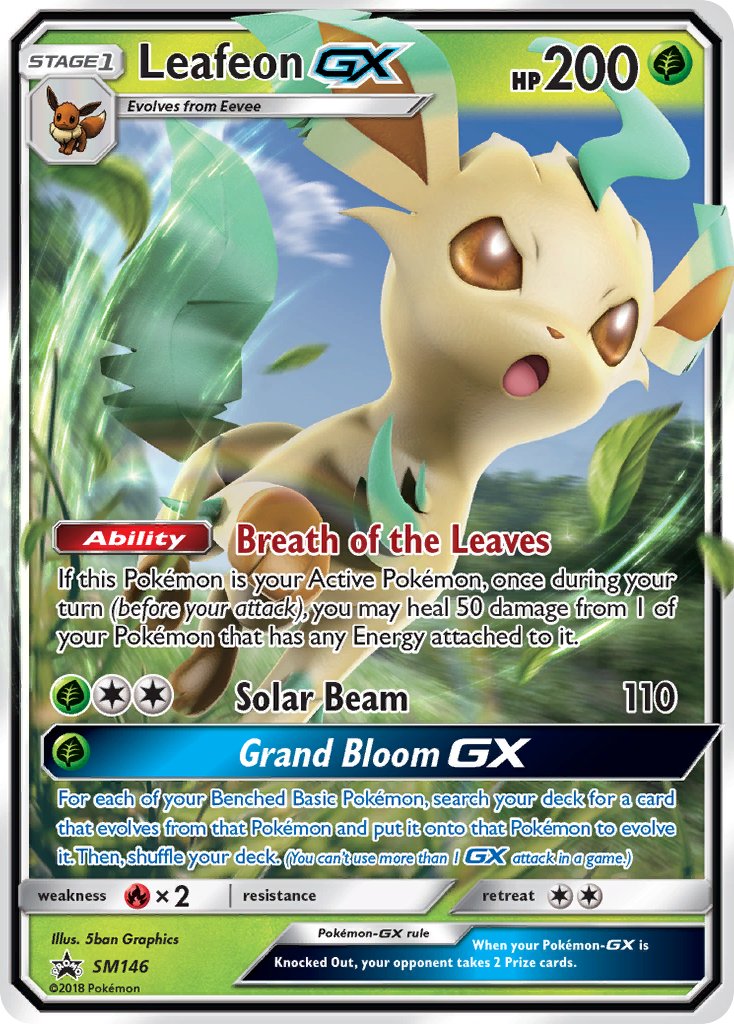 Leafeon GX (SM146) [Sun & Moon: Black Star Promos] | Galactic Gamez