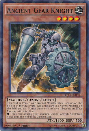 Ancient Gear Knight (Shatterfoil) [BP03-EN033] Rare | Galactic Gamez