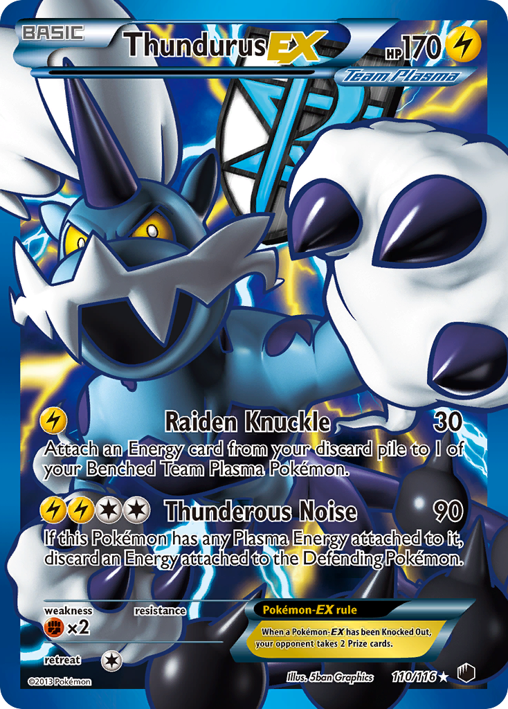 Thundurus EX (110/116) [Black & White: Plasma Freeze] | Galactic Gamez