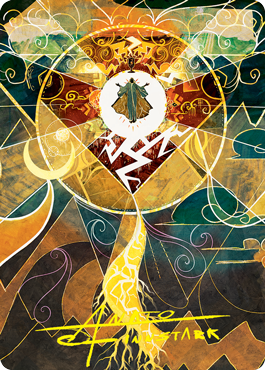 Lightning Bolt Art Card (Gold-Stamped Signature) [Strixhaven: School o Galactic Gamez Lightning Bolt Art Card (Gold-Stamped Signature) [Strixhaven: School o Galactic Gamez
