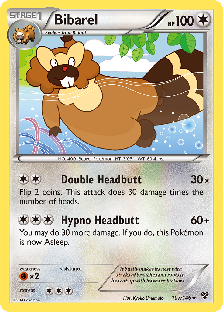 Bibarel (107/146) [XY: Base Set] | Galactic Gamez