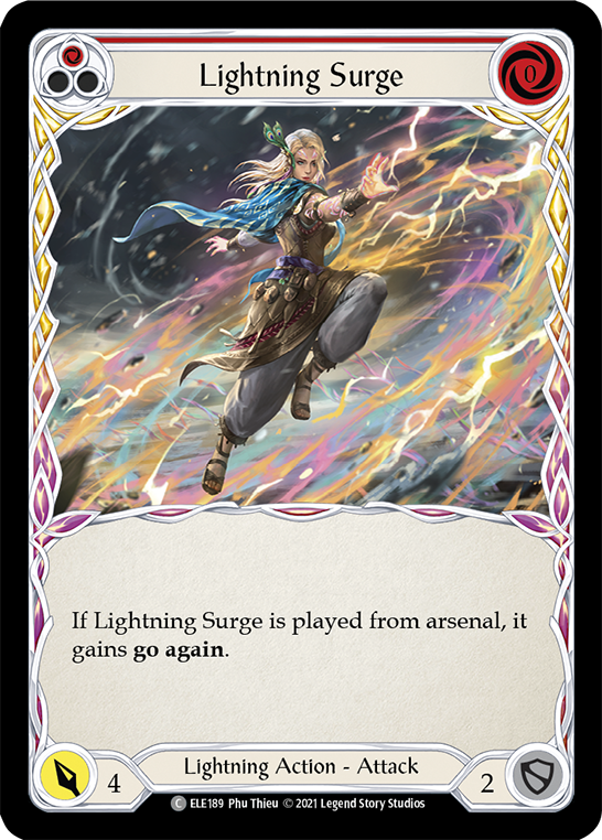 Lightning Surge (Red) [ELE189] (Tales of Aria)  1st Edition Normal | Galactic Gamez