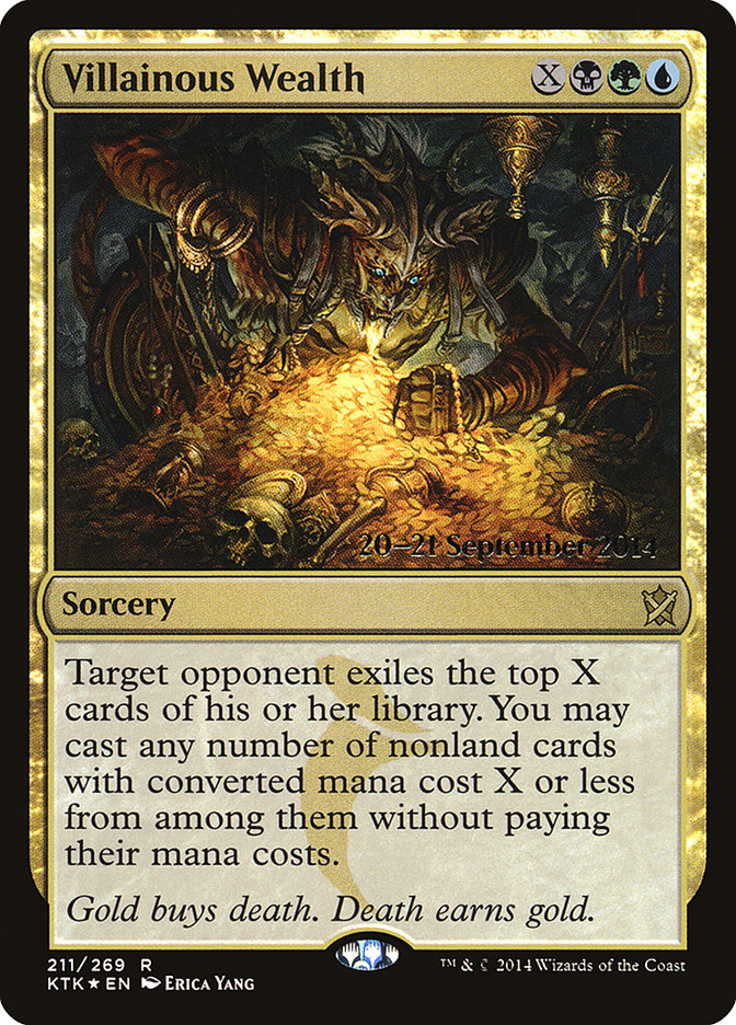 Villainous Wealth  [Khans of Tarkir Prerelease Promos] | Galactic Gamez