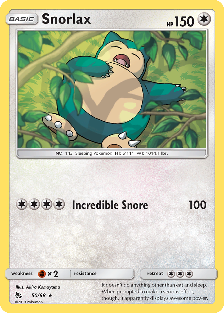 Snorlax (50/68) [Sun & Moon: Hidden Fates] | Galactic Gamez