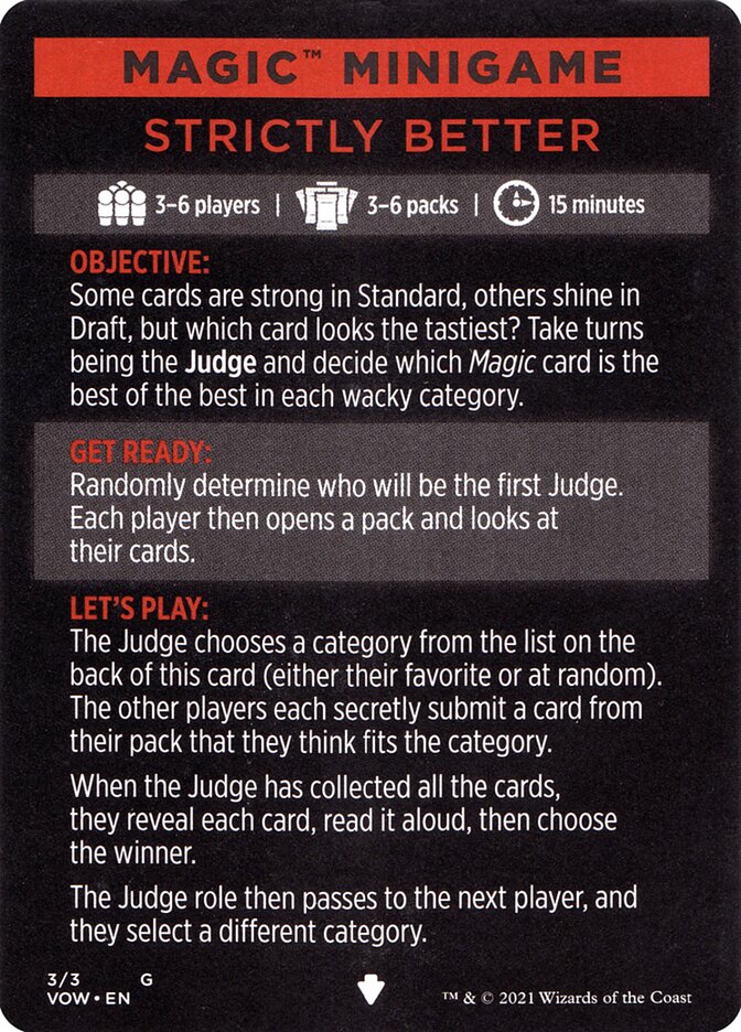 Strictly Better (Magic Minigame) [Innistrad: Crimson Vow Minigame] | Galactic Gamez