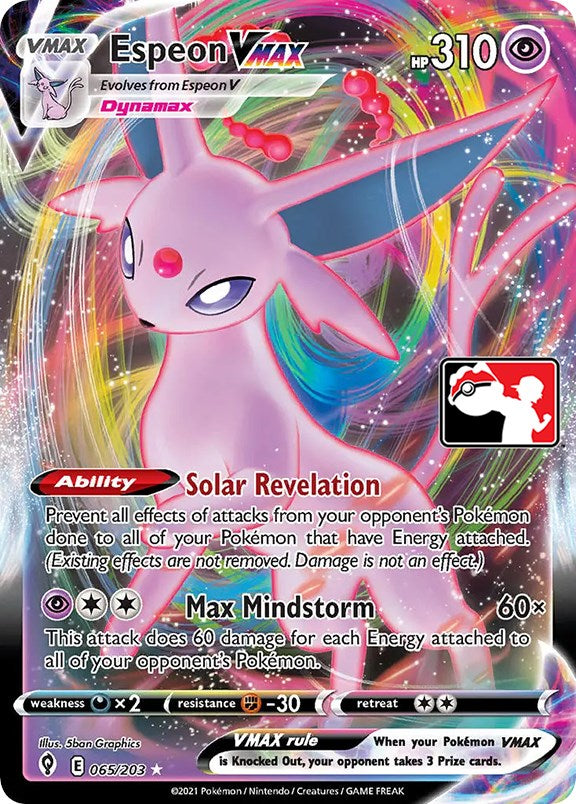 Espeon VMAX (065/203) [Prize Pack Series One] | Galactic Gamez