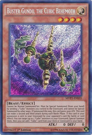 Buster Gundil the Cubic Behemoth [MVP1-ENS35] Secret Rare | Galactic Gamez