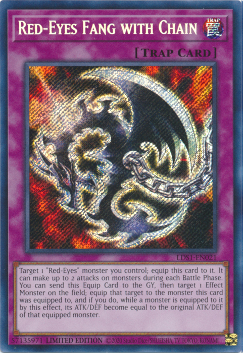 Red-Eyes Fang with Chain [LDS1-EN021] Secret Rare | Galactic Gamez