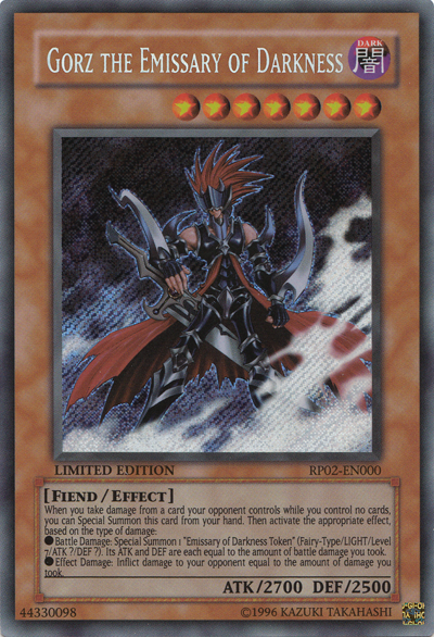 Gorz the Emissary of Darkness [RP02-EN000] Secret Rare | Galactic Gamez