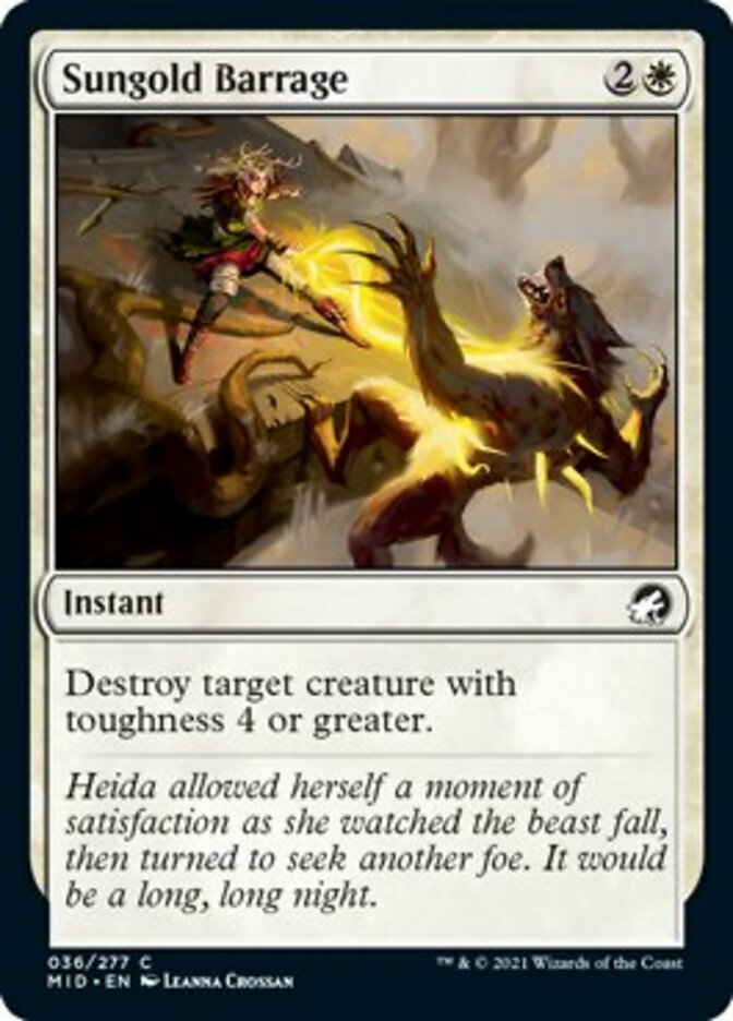Sungold Barrage [Innistrad: Midnight Hunt] | Galactic Gamez